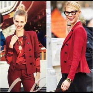 CAbi Rhubarb Red Outing Blazer Jacket Size 0